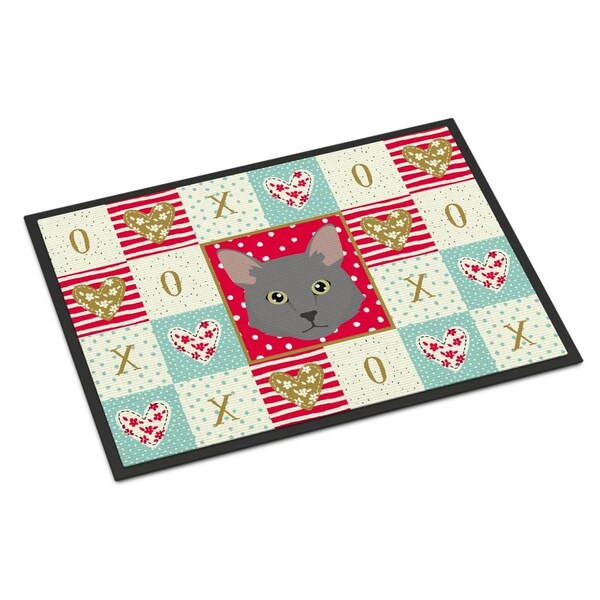 Carolines Treasures 24 x 36 in. Nebelung Cat Love Indoor or Outdoor Mat CK5136JMAT - main